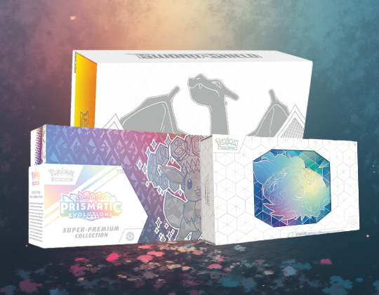 PREMIUM COLLECTION BUNDLE - Charizard UPC, Prismatic SPC, Terapagos UPC